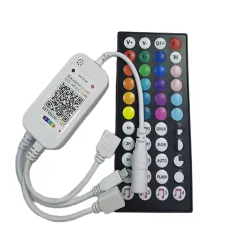 12V 24V RGB LED בקר 44key מוסיקה ב-Bluetooth תואם שליטה חכמה כפול פלט LED דימר בקר רצועות LED