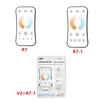 2.4 G הרץ קשר מרחוק אלחוטית עמעום RF LED הרצועה בקר 2 אזור/4 אזור כפול צבע LED רצועה או מודול לסנכרן