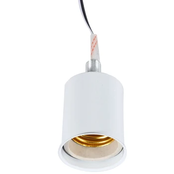 E27 קרמיקה בורג בסיס סיבוב הנורה LED מנורה, שקע בעל מתאם מתכת מנורה מחזיק עם חוט