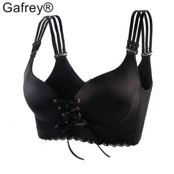 Gafrey התחבושת פוש אפ לנשים 34-52 C D E בתוספת גודל Bralette שחור, חזיות סקסיות אלחוטית תחתונים דקים אסף החזיות.