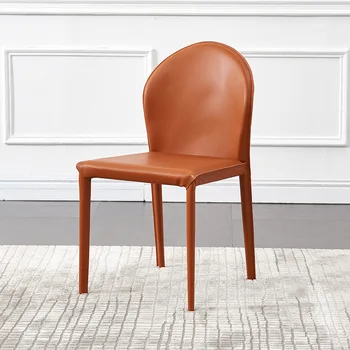 Luxery המשרד האוכל כיסא מתכת מודרני נורדי עור טרקלין, סלון כיסא לבן מרפסת Sillas Comedor ריהוט לבתי מלון