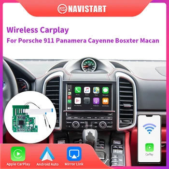 NAVISTART אלחוטית CarPlay אנדרואיד אוטומטי עבור 911 פורשה Panamera קאיין Bosxter Macan 2010-2016 Carplay ראי קישור AirPlay