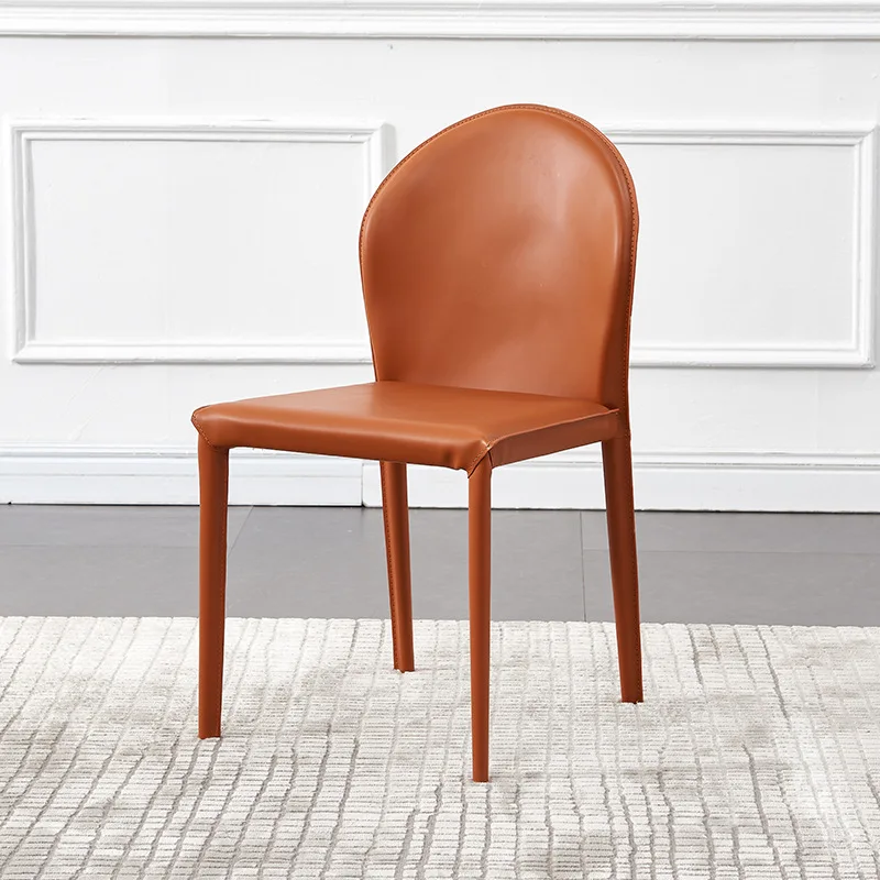 Luxery המשרד האוכל כיסא מתכת מודרני נורדי עור טרקלין, סלון כיסא לבן מרפסת Sillas Comedor ריהוט לבתי מלון - 0