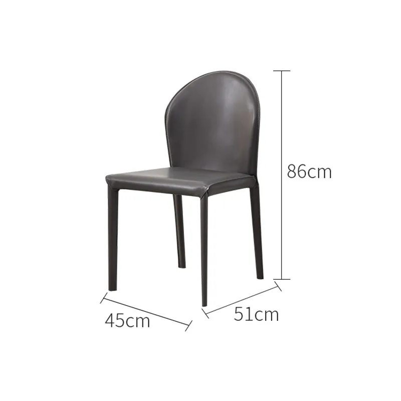 Luxery המשרד האוכל כיסא מתכת מודרני נורדי עור טרקלין, סלון כיסא לבן מרפסת Sillas Comedor ריהוט לבתי מלון - 4