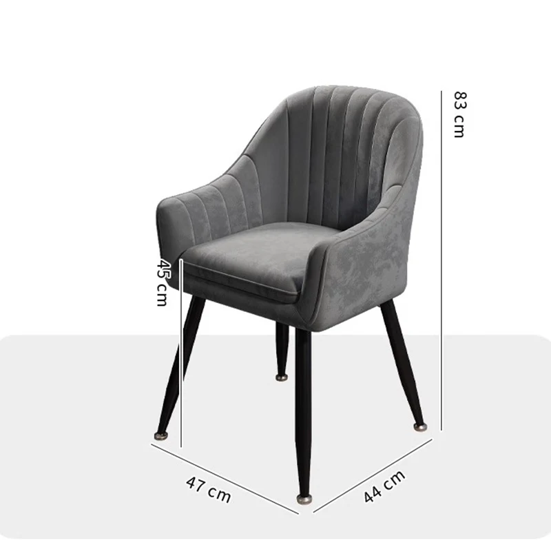 יוקרה מודרנית כסאות אוכל חדר האוכל ארגונומי מעצב כיסאות נוח טרקלין מינימליסטי Fauteuil סלון פריטים ביתיים - 5