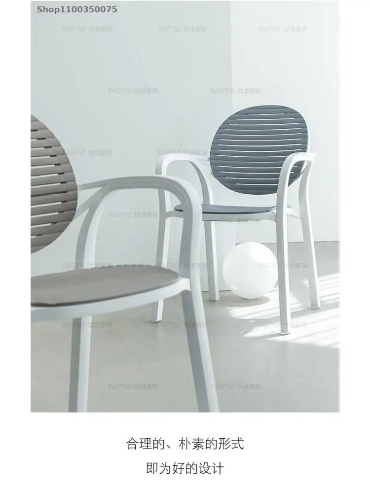 מותאם אישית נורדי קפה בחוץ כסאות אוכל מודרני מינימליסטי משרד המכירות ומתן שולחנות וכיסאות מלון משק הבית פלסטיק - 4