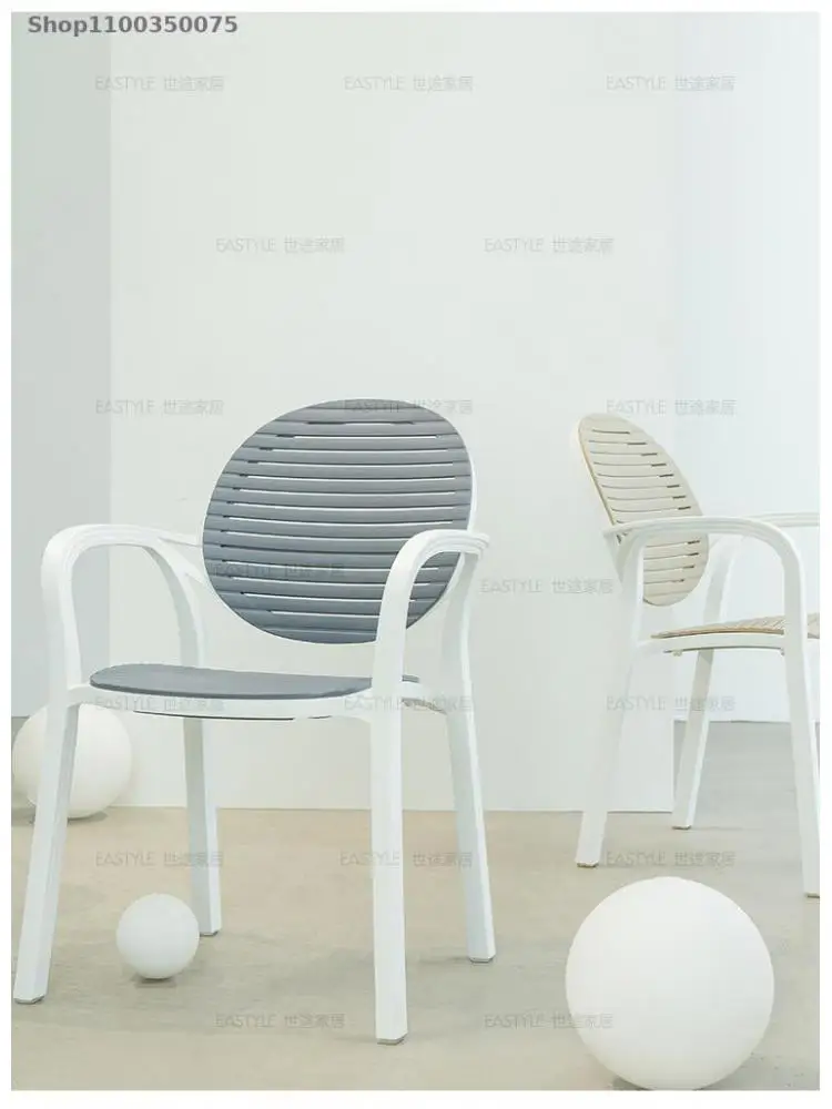 מותאם אישית נורדי קפה בחוץ כסאות אוכל מודרני מינימליסטי משרד המכירות ומתן שולחנות וכיסאות מלון משק הבית פלסטיק - 5