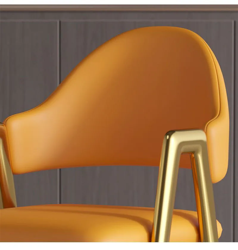 נורדי כסאות בר פשוטים, סלון ציפורניים תעשייתי האוכל משענת גב קפה למשרד מסעדה כיסאות ברזל איפור ריהוט הסלון. - 4