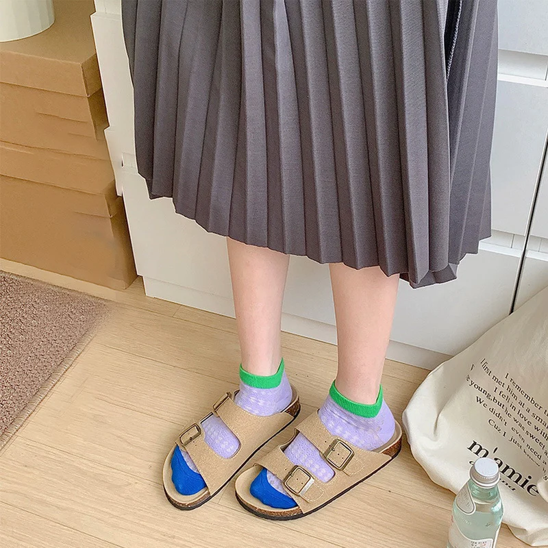 ספורט במכללה סגנון אופנה גרביים מגניב גרביים עדכני נשים רחוב היפ הופ Harajuku גרבי כותנה ההגירה הנשית Y2K מצחיק גרביים - 5