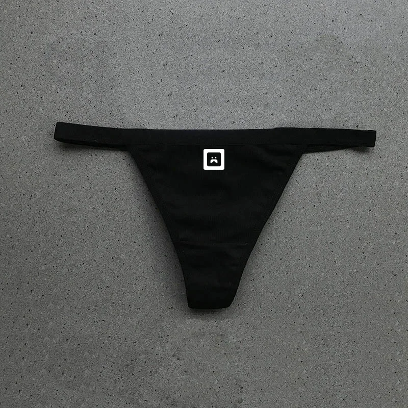 סקסית חוטיני תחתוני מצחיק הלבשה תחתונה נוחה G String תחתוני נשים בנות כותנה Panteis הדפסה Underpant - 2