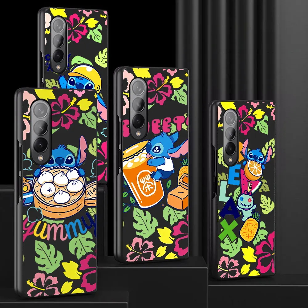 סרט מצויר של דיסני תפר שחור Case for Samsung Galaxy ZFold4 Z Fold4 Z Fold5 5G Z Fold3 מעטפת הגנה Shockproof תיקים כיסוי - 0