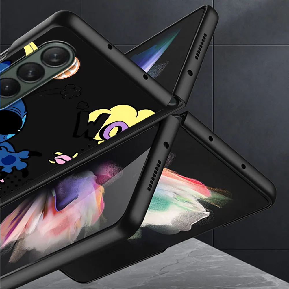 סרט מצויר של דיסני תפר שחור Case for Samsung Galaxy ZFold4 Z Fold4 Z Fold5 5G Z Fold3 מעטפת הגנה Shockproof תיקים כיסוי - 1