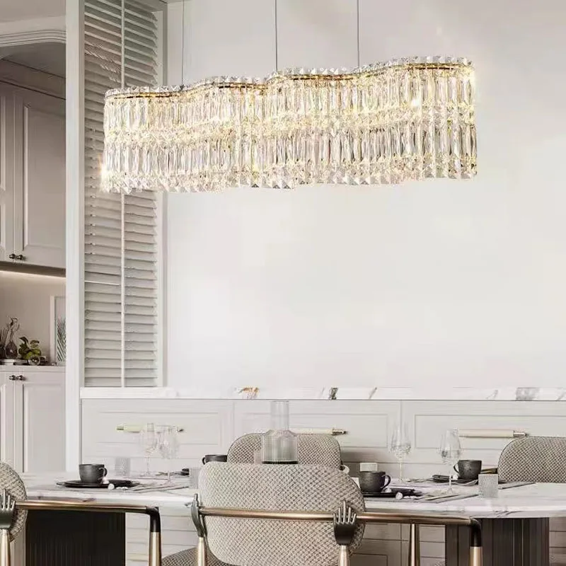 עיצוב נברשת קריסטל על חדר אוכל חדש, מודרני led קריסטל מנורת עיצוב הבית קריסטל תאורה עם dimmable - 5
