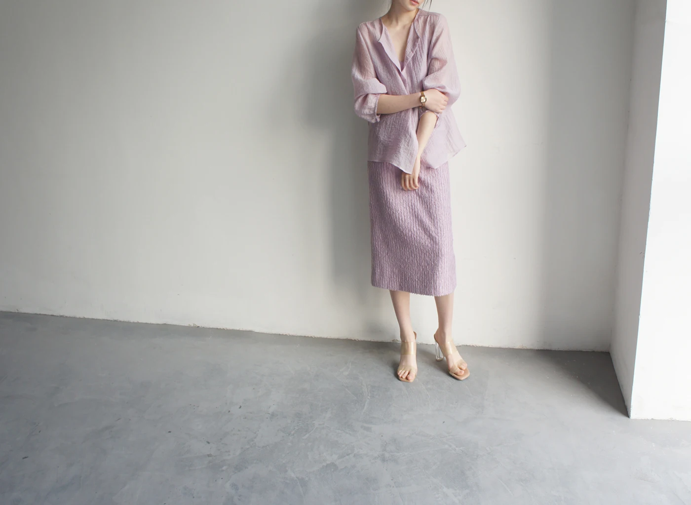 קוריאני נשים שני חלקים חליפות שרוול ארוך העליון קו עם קפלים החצאית סטים אלגנטי גבירותיי פנאי 2023 חדש אלגנטי מזדמנים קיץ - 1