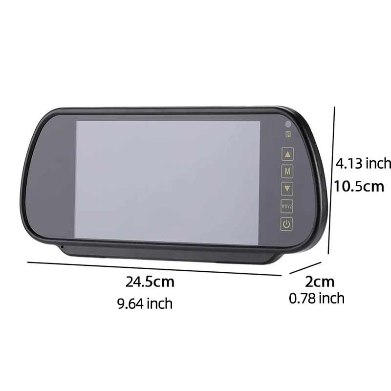 רכב אוטומטי המראה חניה מוניטור LCD 7 אינץ הפוכה עדיפות MP5 משדר FM עבור היפוך מצלמה 480x234 - 4