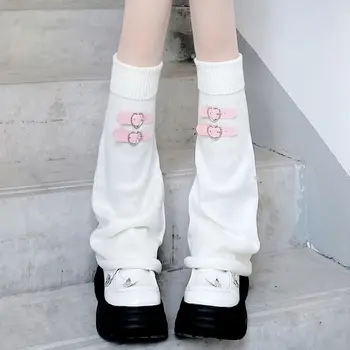 אוהבת עור כפתור גרביים ארוכות נשים JK יפנית סרוגים הזיקוק גרביים Y2K מחממי רגליים חריף בנות הרגל מכסה Calfs אתחול האזיקים.