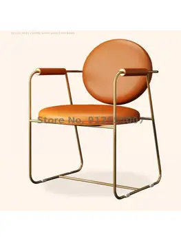 איטלקי מינימליסטי האוכל הכיסא אור יוקרה כיסא האוכל הנורדי בבית מינימליסטי פוסט-מודרנית מעצבת כיסא הטרקלין של משרד המכירות
