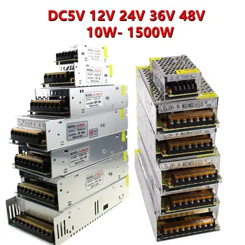 החלפת ספק כוח dc 5v 12V 24V 36V 48V 360W 600W 800W אור שנאי AC 100-240V מקור מתאם SMPS על רצועות LED טלוויזיה במעגל סגור