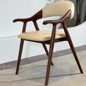 העץ מבטא כסאות אוכל עיצוב מטבח מודרני המשרד הנייד מסעדה כסאות אוכל מרפסת Cadeiras דה בג ריהוט הבית