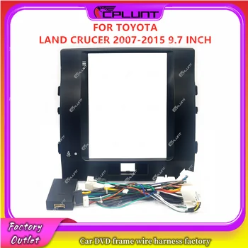 טסלה מסך 9.7 אינץ ' DVD לרכב מסגרת Fascia מתאם עבור טויוטה קרקע CRUCER 2007-2015 אנדרואיד רדיו דש מתאים קיט פנל