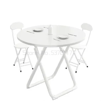מתקפל שולחן עגול שולחן האוכל הבית דירה קטנה מודרני מזדמן פשוט למסעדה שולחן עגול בשילוב שולחן כיסא