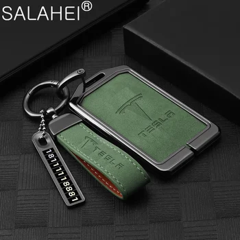 סגסוגת אבץ המכונית NFC כרטיס Case כיסוי בעל מעטפת הגנה מלאה עבור טסלה מודל 3 מודל Y Keychain הפנים אביזרים