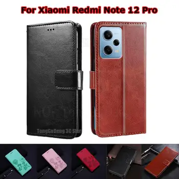 על чехол Redmi הערה 12 Pro 5G Funda הספר הארנק קאפה עור במקרה את הטלפון על Coque Xiaomi Redmi Note12 12 Pro 5G כיסוי Flip Etui