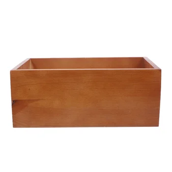 עץ קופסא לאחסון מגשי שולחן העבודה המארגנים מיכל סל תכשיטים מחזיק המקרים