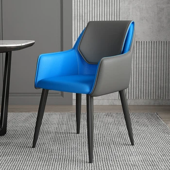 קפה סלון פינת אוכל כיסאות עור מעצב ארגונומי למשרד כסאות אוכל הספר המחשב כורסה Sessel רהיטים YY50DC